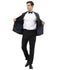 Men's Hybrid Fit Velvet Sport Coat w/ Satin Peak Lapel