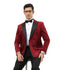 Men's Hybrid Fit Velvet Sport Coat w/ Satin Peak Lapel