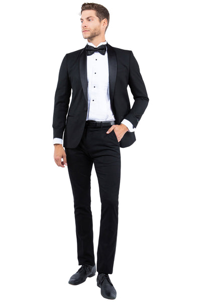 SANDRO shaw-lapel suit jacket - Black