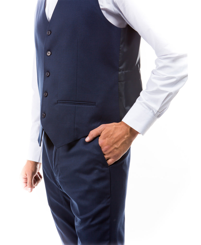 Zegarie Suit Separates Navy Solid – Men\'s Vests